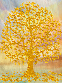 发财树 装饰画 晶瓷画