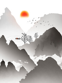 装饰画 晶瓷画 新中式