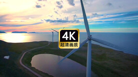 航拍风力发电机