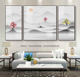 新中式装饰画卧室装饰画挂画壁画