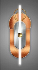 晶瓷抽象光影几何形状玄关装饰画