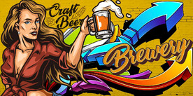 欧美风涂鸦美女酒吧KTV背景墙