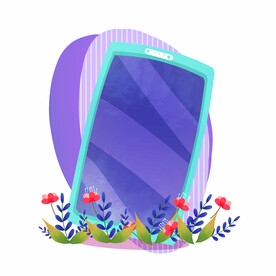 卡通装饰电商花朵元素