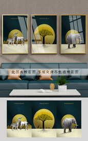 抽象动物装饰画