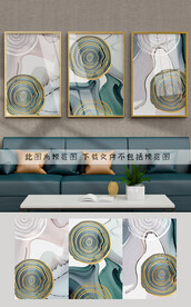 抽象年轮装饰画