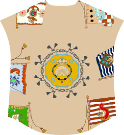 大牌方巾 定位花 绳子