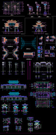 仿古山门建筑施工图
