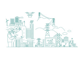 国家电网城市输电线路巡线线描图