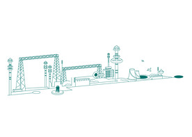 国健电网电力素材线描图