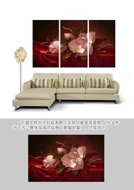 红色百合装饰画