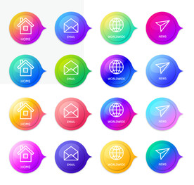 彩色质感水晶按钮图片