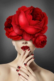 玫瑰女人装饰画