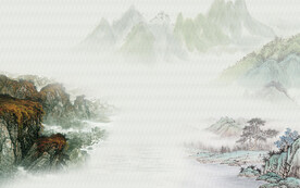 新品高清新山水画 文件分层画