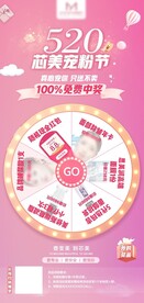 医美520活动 抽奖福利大转盘