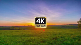 唯美风景素材日光照耀绿色农田