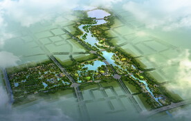 高清分层园林鸟瞰景观效果图