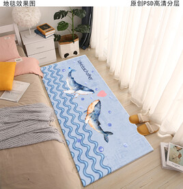 小清新卡通床毯