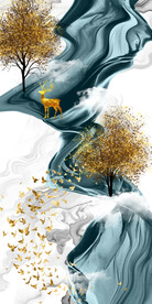 装饰画 晶瓷画 新中式