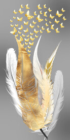 装饰画 晶瓷画 羽毛