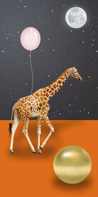 装饰画 晶瓷画 长颈鹿