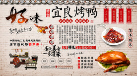 宜良烤鸭背景墙
