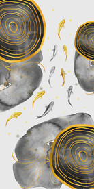 装饰画 晶瓷画 鱼