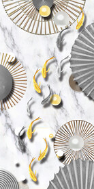 装饰画 晶瓷画 鱼