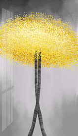 装饰画 晶瓷画 抽象花