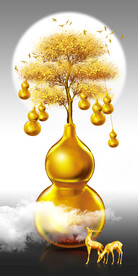 装饰画 晶瓷画 葫芦