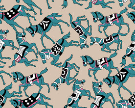 马  数码印花  大牌