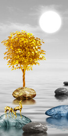 装饰画 晶瓷画 鹿