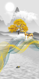 装饰画 晶瓷画 鹿