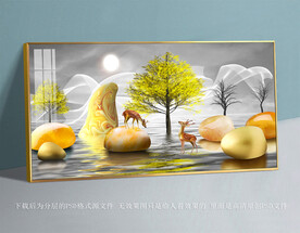 黄金发财树装饰画