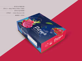 火龙果包装 平面图