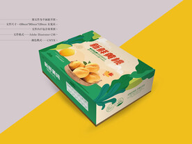 黄桃包装设计 平面图