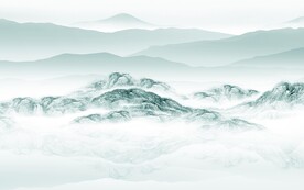 意境客厅意境山水 文件分层 