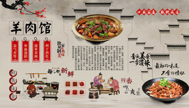 羊肉馆背景墙