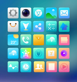 一套精致渐变风图标icon按钮