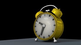 质感闹钟带影棚立体C4D源文件