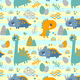 无缝卡通恐龙图案