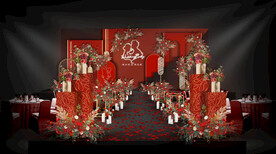 红色婚礼仪式区