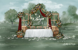 户外婚礼签到区