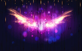 网红工装翅膀背景墙画