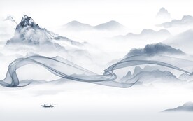 人气新电视山水画 文件分层画