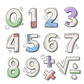 创意卡通数字