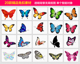 蝴蝶免抠素材