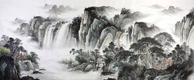 国画山水画图片