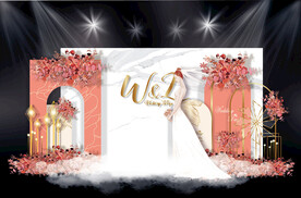 珊瑚橘婚礼效果图