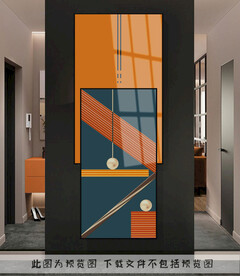 几何玄关叠加装饰画