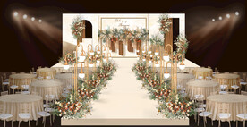 焦糖色婚礼效果图